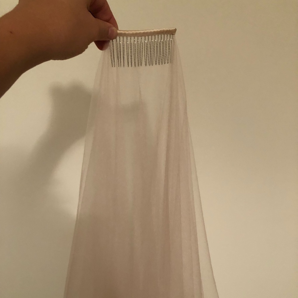 Blush Tulle two-tiered Veil